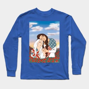 Columbia and Britannia (Large Design) Long Sleeve T-Shirt